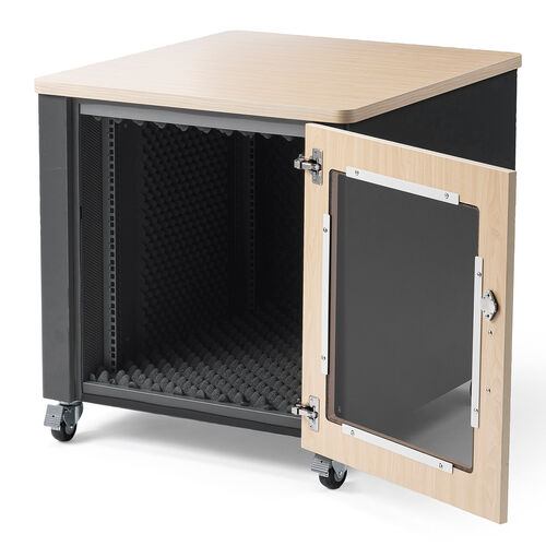 防音ラック（騒音低減ラック・19インチ・12U・小型・AVシステム・音響機器・奥行78.2cm・高さ72.6cm）