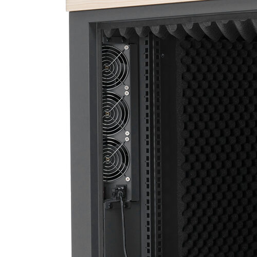 防音ラック（騒音低減ラック・19インチ・12U・小型・AVシステム・音響機器・奥行78.2cm・高さ72.6cm）