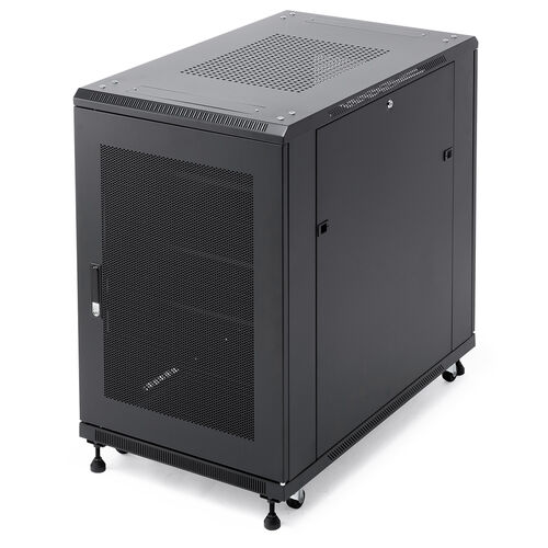 サーバーラック（19インチ・中型・18U・奥行100cm・メッシュパネル・棚