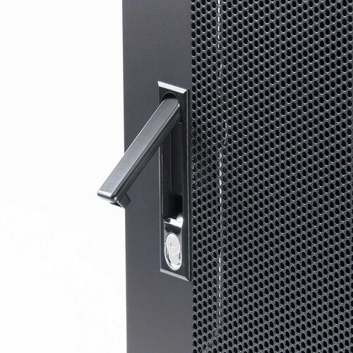 サーバーラック（19インチ・中型・18U・奥行100cm・メッシュパネル・棚板×3枚・スライド棚×1枚付き）