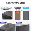 サーバーラック（19インチ・データセンター・中型・24U・奥行100cm・メッシュパネル・棚板×3枚・スライド棚×1枚付き）