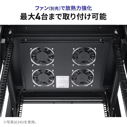 サーバーラック｜19インチ・18U・メッシュ扉・棚付き・中型対応