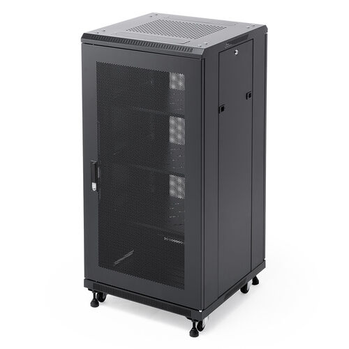 サーバーラック｜19インチ・24U・メッシュ扉・鍵付き・即納対応