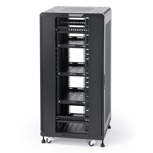 サーバーラック｜19インチ・24U・メッシュ扉・鍵付き・即納対応