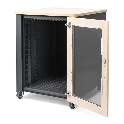 防音ラック（騒音低減ラック・19インチ・18U・中型・AVシステム・音響機器・奥行78.2cm・高さ99.3cm）