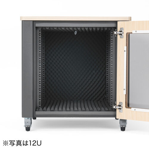 防音ラック（騒音低減ラック・19インチ・18U・中型・AVシステム・音響機器・奥行78.2cm・高さ99.3cm）