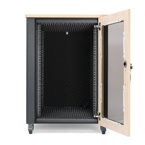 防音ラック（騒音低減ラック・19インチ・18U・中型・AVシステム・音響機器・奥行78.2cm・高さ99.3cm）