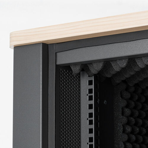 防音ラック（騒音低減ラック・19インチ・18U・中型・AVシステム・音響機器・奥行78.2cm・高さ99.3cm）