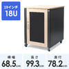 防音ラック（騒音低減ラック・19インチ・18U・中型・AVシステム・音響機器・奥行78.2cm・高さ99.3cm）