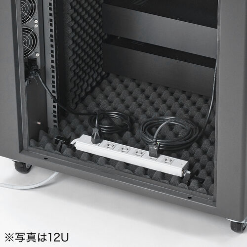 防音ラック（騒音低減ラック・19インチ・24U・中型・AVシステム・音響機器・奥行78.2cm・高さ126cm）