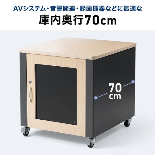 防音ラック（騒音低減ラック・19インチ・24U・中型・AVシステム・音響機器・奥行78.2cm・高さ126cm）