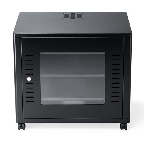 機器収納ボックス（幅60×奥行45×高さ53cm・ネットワークラック・データセンター・中型・サーバー・通信機器・NAS・ルーター・ハブ・黒・完成品）