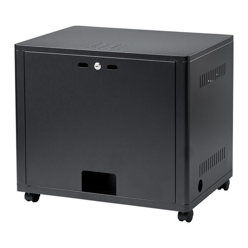 機器収納ボックス（幅60×奥行45×高さ53cm・ネットワークラック・データセンター・中型・サーバー・通信機器・NAS・ルーター・ハブ・黒・完成品）