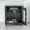 機器収納ボックス（幅50×奥行45×高さ53cm・ネットワークラック・データセンター・中型・サーバー・通信機器・NAS・ルーター・ハブ・黒・完成品）