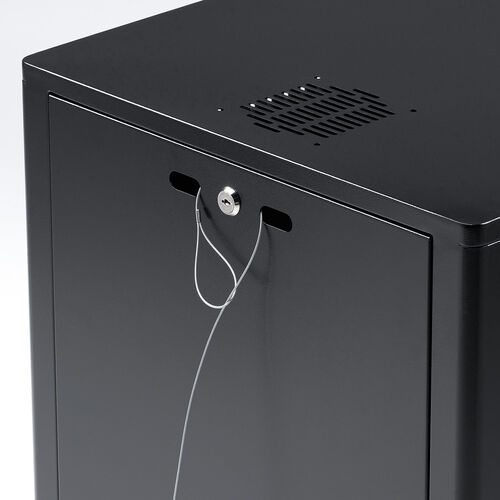 機器収納ボックス（幅50×奥行45×高さ53cm・ネットワークラック・データセンター・中型・サーバー・通信機器・NAS・ルーター・ハブ・黒・完成品）