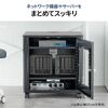 機器収納ボックス（幅50×奥行45×高さ53cm・ネットワークラック・データセンター・中型・サーバー・通信機器・NAS・ルーター・ハブ・黒・完成品）