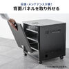 機器収納ボックス（幅50×奥行45×高さ53cm・ネットワークラック・データセンター・中型・サーバー・通信機器・NAS・ルーター・ハブ・黒・完成品）
