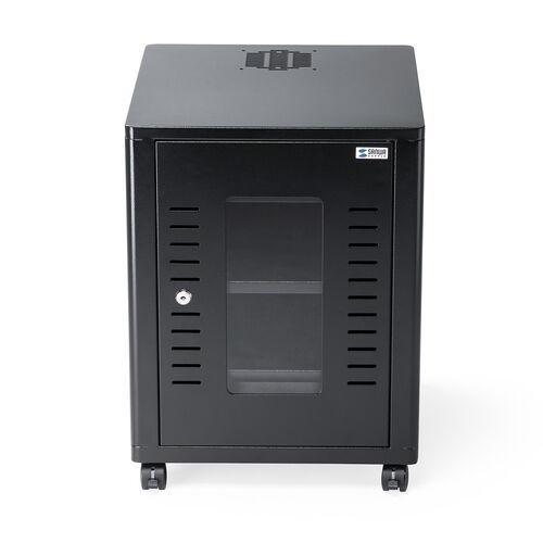 機器収納ボックス（幅40×奥行45×高さ53cm・ネットワークラック・データセンター・中型・サーバー・通信機器・NAS・ルーター・ハブ・黒・完成品）