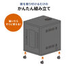 機器収納ボックス（幅40×奥行45×高さ53cm・ネットワークラック・データセンター・中型・サーバー・通信機器・NAS・ルーター・ハブ・黒・完成品）