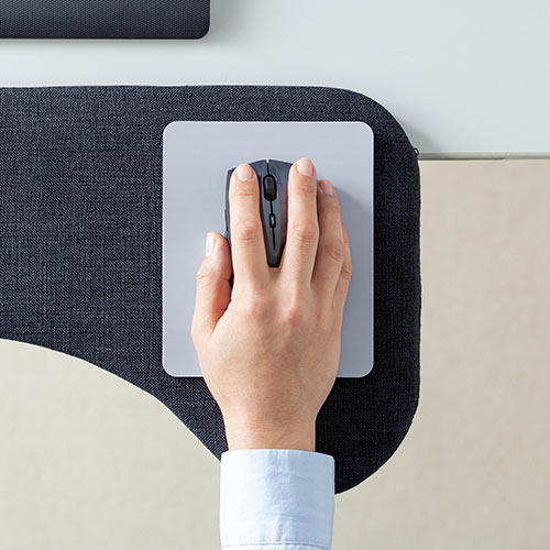 リストレスト（後付け・肘置き台・ワンタッチ取り付け・エルゴノミクス・幅60cm・ブラック）