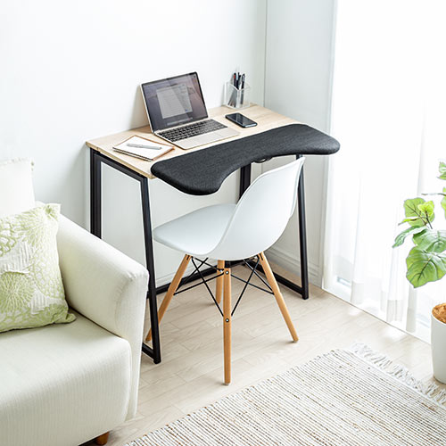 リストレスト（肘置き台・ワンタッチ取付・デスク取付・エルゴノミクス・幅75cm・ブラック）