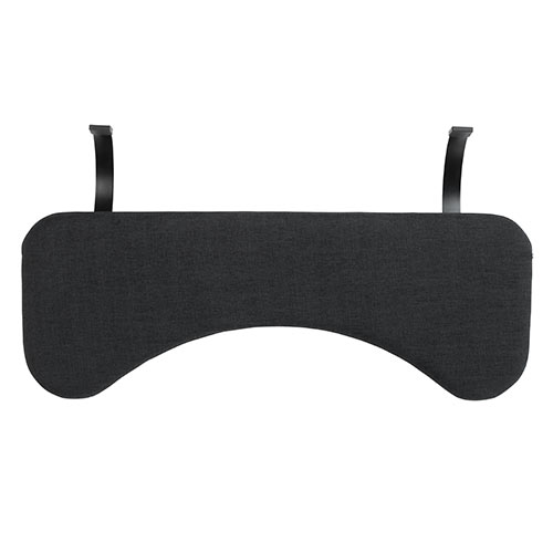 リストレスト（肘置き台・ワンタッチ取付・デスク取付・エルゴノミクス・幅75cm・ブラック）