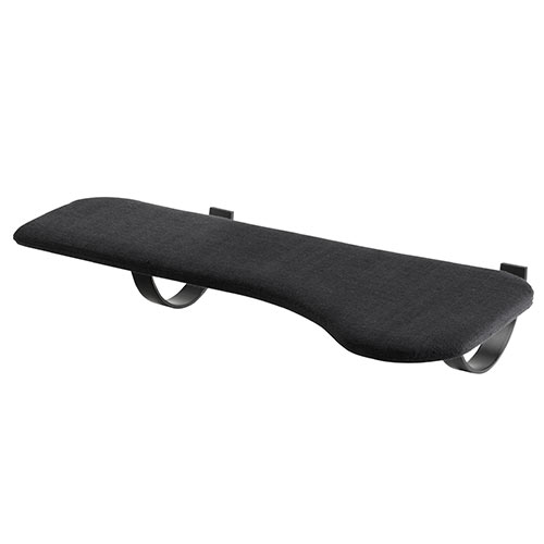 リストレスト（肘置き台・ワンタッチ取付・デスク取付・エルゴノミクス・片袖・幅60.5cm・ブラック）