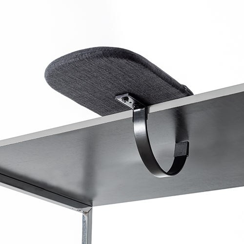 リストレスト（アームレスト・肘置き・ワンタッチ取付・デスク取付・エルゴノミクス・マウス操作・ブラック）