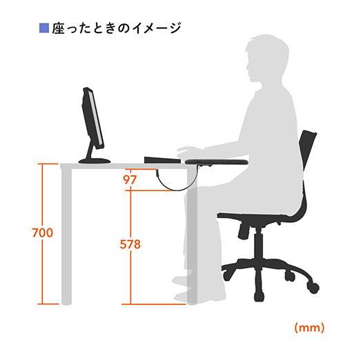 リストレスト（アームレスト・肘置き・ワンタッチ取付・デスク取付・エルゴノミクス・マウス操作・ブラック）