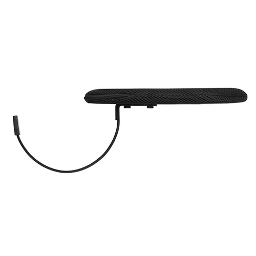 リストレスト メッシュ 幅21cm（アームレスト・肘置き台・ワンタッチ取付・デスク取付・エルゴノミクス・マウス操作・ブラック）