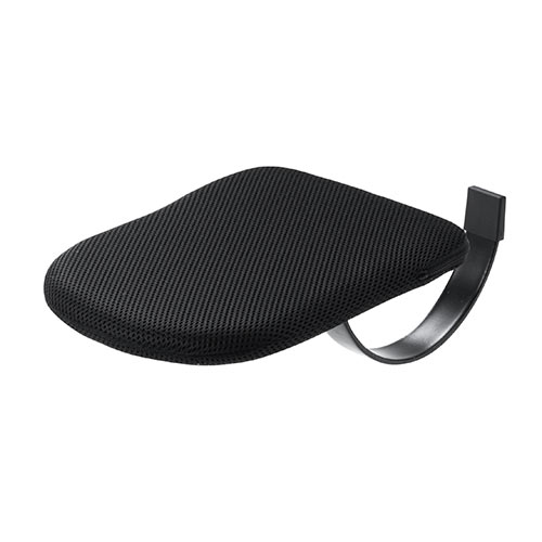 リストレスト メッシュ 幅21cm（アームレスト・肘置き台・ワンタッチ取付・デスク取付・エルゴノミクス・マウス操作・ブラック）