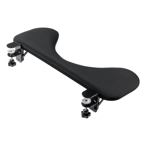 リストレスト（肘置き台・クランプ取付・幅67cm・クッション入り・エルゴノミクス・ブラック）