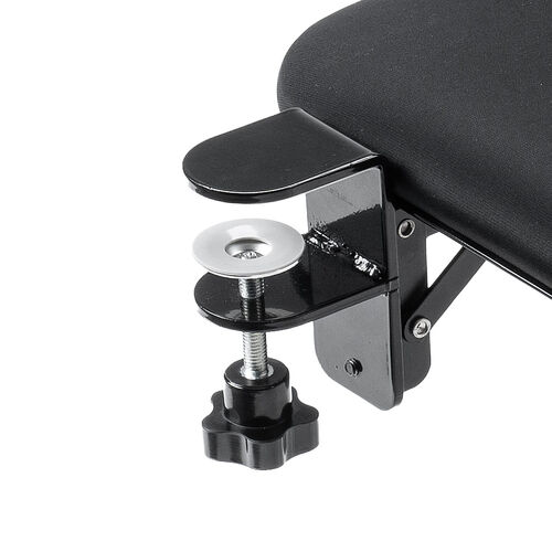 リストレスト（肘置き台・クランプ取付・幅67cm・クッション入り・エルゴノミクス・ブラック）