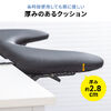 リストレスト（肘置き台・クランプ取付・幅67cm・クッション入り・エルゴノミクス・ブラック）