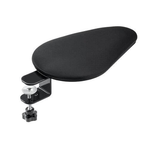 リストレスト（肘置き台・クランプ取付・幅20cm・クッション入り・エルゴノミクス・ブラック）