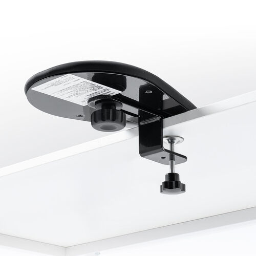 リストレスト（肘置き台・クランプ取付・幅20cm・クッション入り・エルゴノミクス・ブラック）