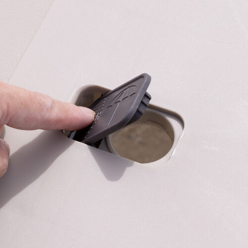 キャリーカート ＆ アウトドア テーブル（耐荷重100kg・折りたたみ・2WAY・多機能・高さ調整・4輪・ハンドル付き・ベージュ）