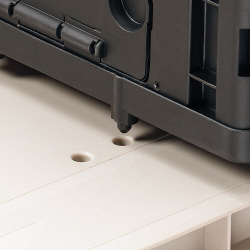 キャリーカート ＆ アウトドア テーブル（耐荷重100kg・折りたたみ・2WAY・多機能・高さ調整・4輪・ハンドル付き・ベージュ）