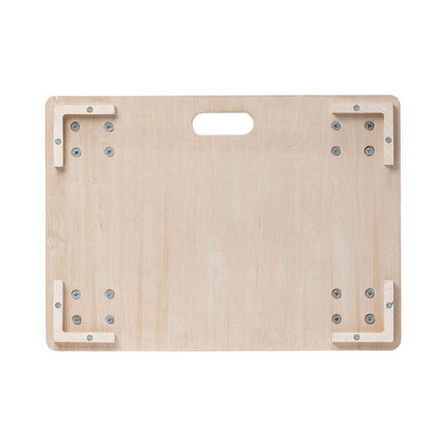 木製ドーリー（平台車・耐荷重200kg・50Lコンテナ対応・積み重ね可能・取っ手・キャスター付・木枠・取り外し可能・オリコン・倉庫・Mサイズ）