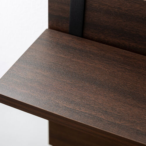 突っ張りラック（幅45cm・3段・突っ張り棚・ウォールラック・ ウォールシェルフ・壁面収納・工事不要・木目調・ダークブラウン）