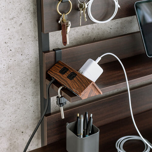 突っ張りラック（幅60cm・3段・突っ張り棚・ウォールラック・ ウォールシェルフ・壁面収納・工事不要・木目調・ダークブラウン）