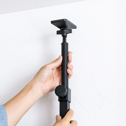 突っ張りラック（幅60cm・3段・突っ張り棚・ウォールラック・ ウォールシェルフ・壁面収納・工事不要・木目調・ダークブラウン）