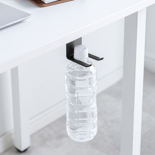 デスク下取り付けマルチホルダー UDシリーズ（ダブルタイプ・ペットボトル対応・天板裏ネジ取り付け・テーブルフック・デスク下収納）