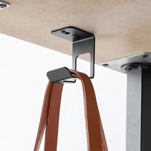 デスク下取り付けマルチホルダー UDシリーズ（シングルタイプ・ペットボトル対応・天板裏ネジ取り付け・テーブルフック・デスク下収納）