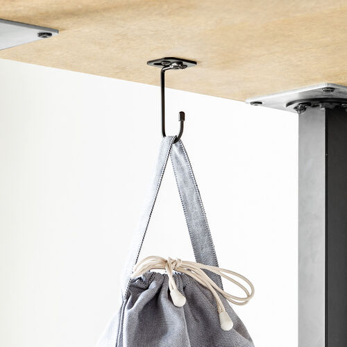 デスク下取り付けフック（スモールサイズ・天板裏ネジ取り付け・テーブルフック・吊り下げ・棚・デスク下収納） UDS004