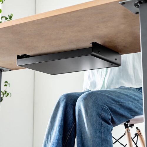 デスク下取り付け収納トレイ UDシリーズ（A4対応サイズ・オープントレイタイプ・天板裏ネジ取り付け・棚・デスク下収納ラック）