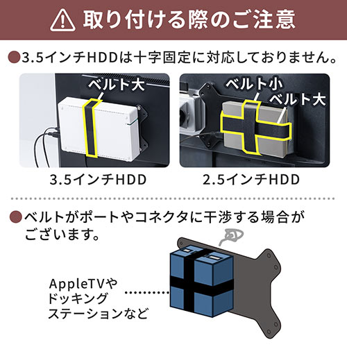 モニター裏 VESAマウント HDDホルダー
