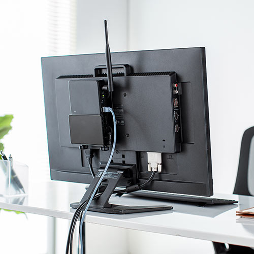 モニター裏 収納 VESA ホルダー Nintendo Switch設置 HDDホルダー