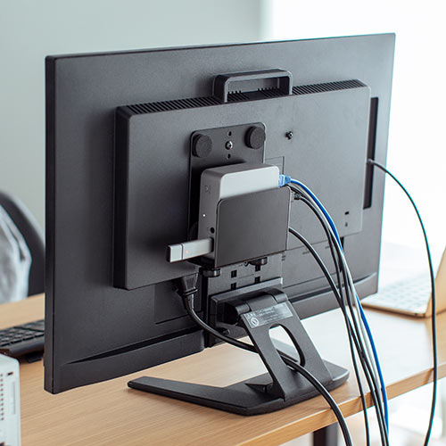 モニター裏 収納 VESA ホルダー Nintendo Switch設置 HDDホルダー