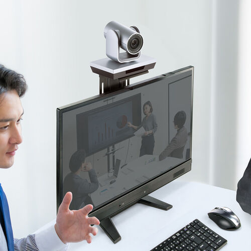 モニター上台（VESAマウント取り付け棚・VESA100対応・横幅12.5cm・耐荷重2kg・カメラ設置・小物置き）